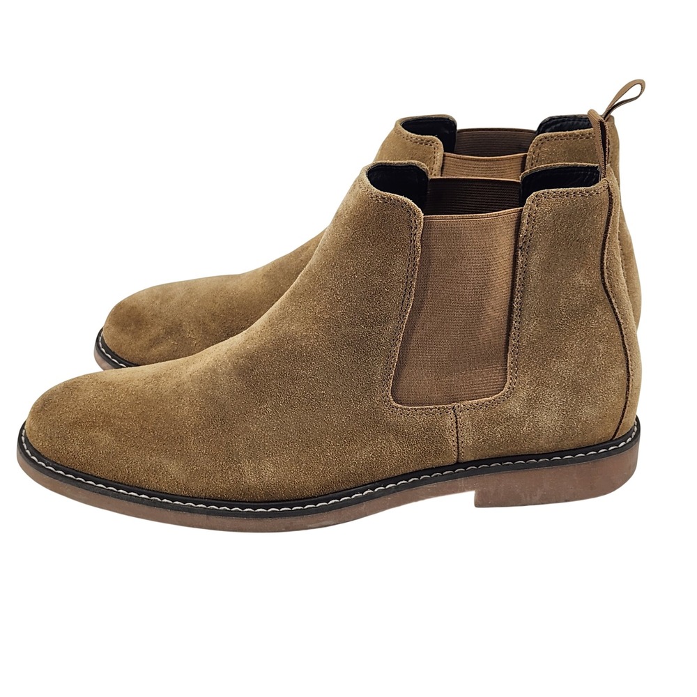 Abound Mens Chelsea Boots 11.5M Tan Suede Water Resistant Ortholite